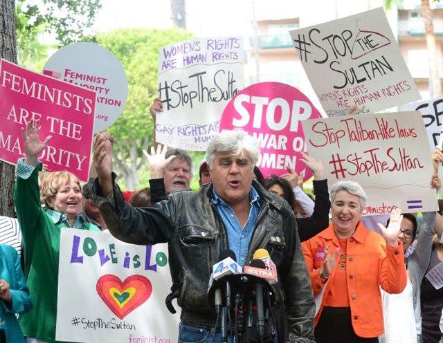 jay leno, brunei, lgbt,boycott